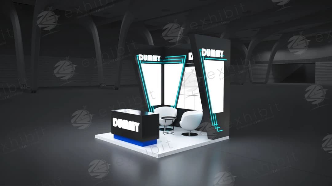 Cyber Prism Straight Semi-Island 3x3 Booth