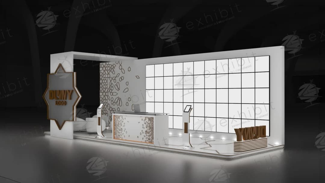 Arabesque Star Straight Semi-Island 3x9 Booth