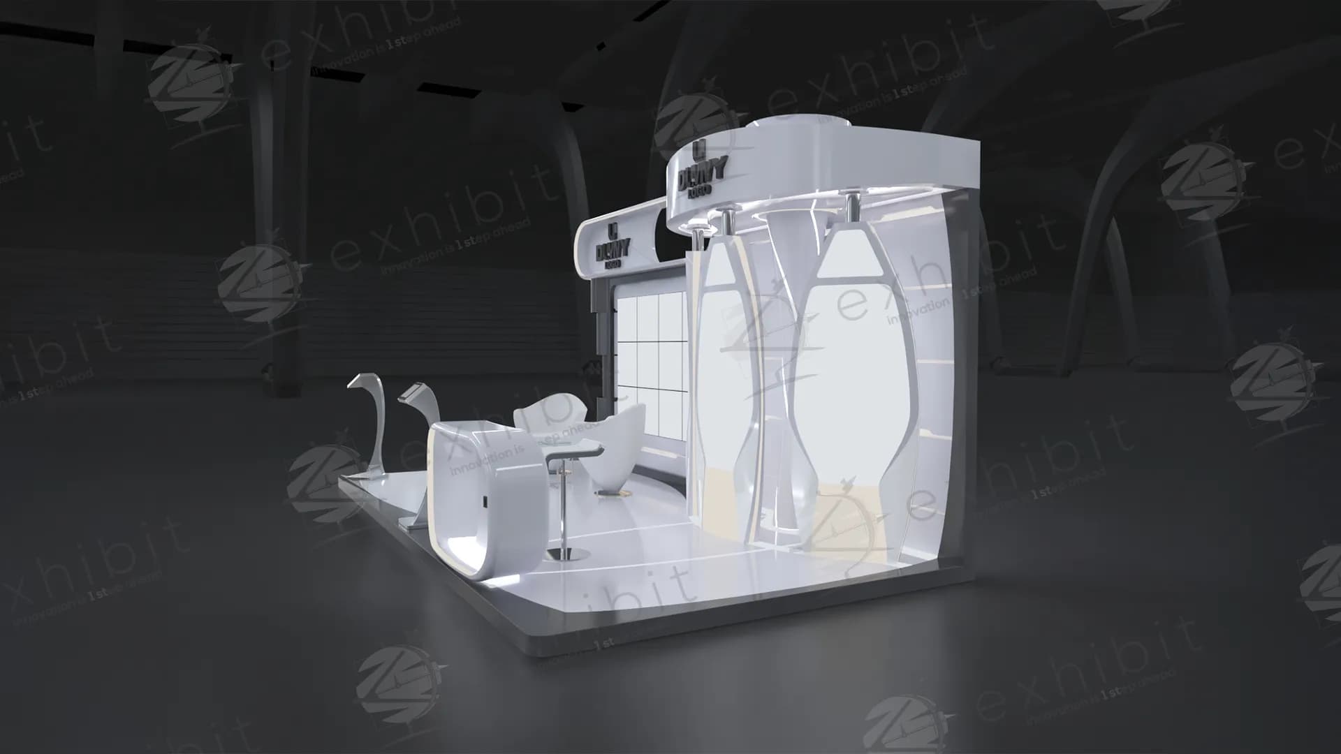 Swan Curved Island 3x6 Booth