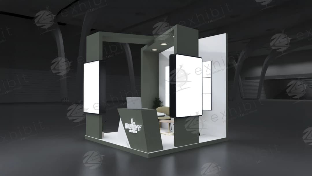 Summit Frame Straight Semi-Island 3x3 Booth