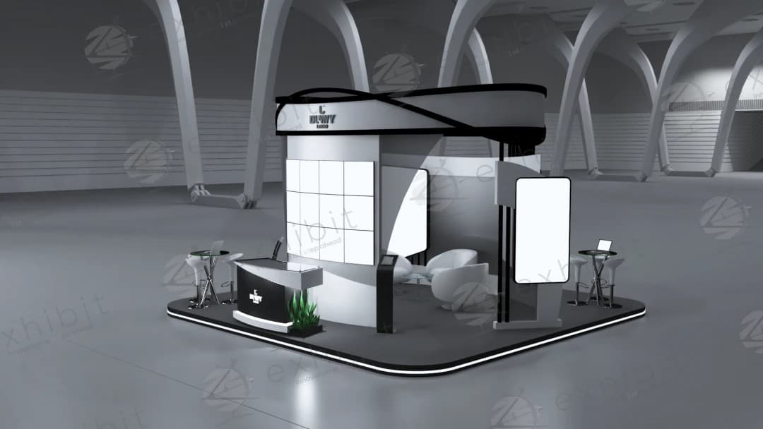 Vision Grid Curved Semi-Island 6x6 Booth