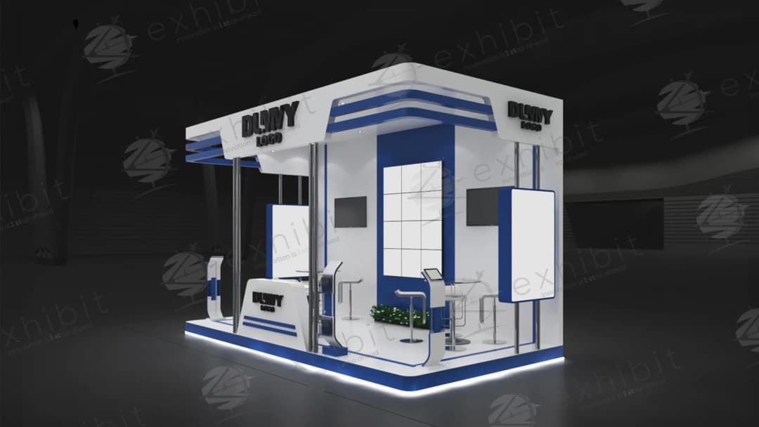 Streamline Box Straight Semi-Island 3x6 Booth