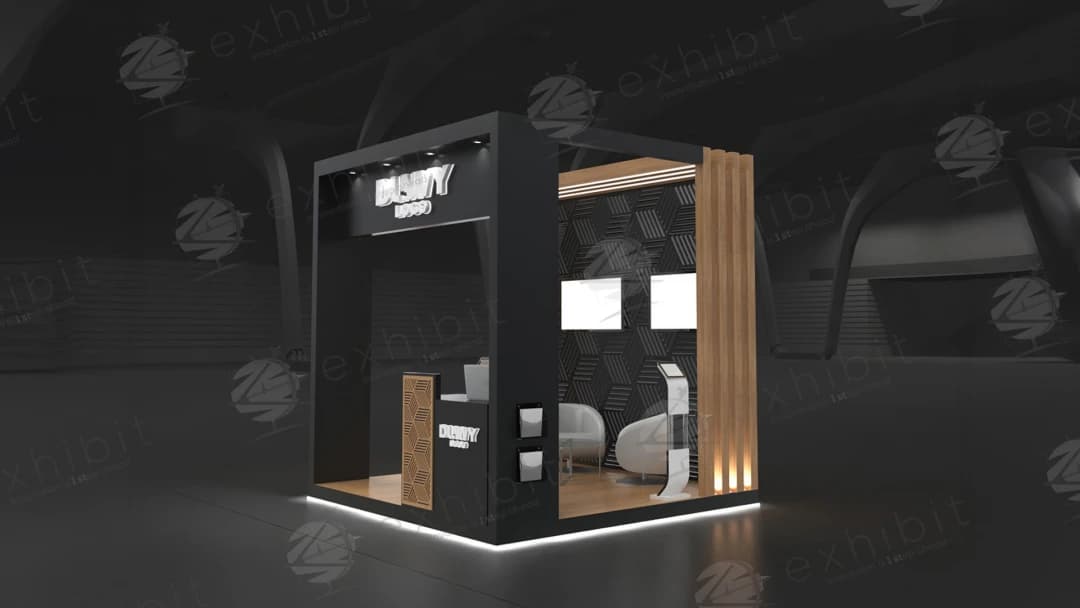 Obsidian Lattice Straight Semi-Island 3x3 Booth