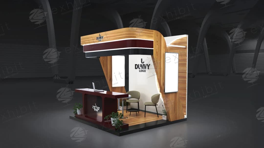 Sylvan Wave Curved Semi-Island 3x3 Booth