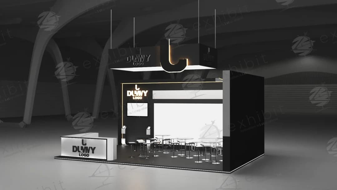 Aura Halo Straight Semi-Island 6x9 Booth