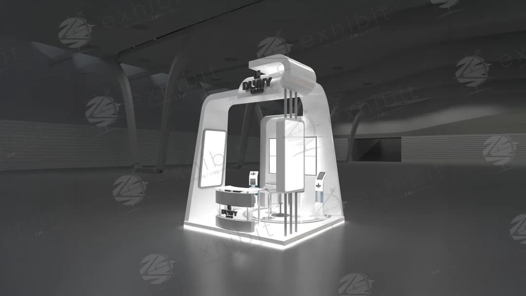 Polaris Span Curved Semi-Island 3x3 Booth
