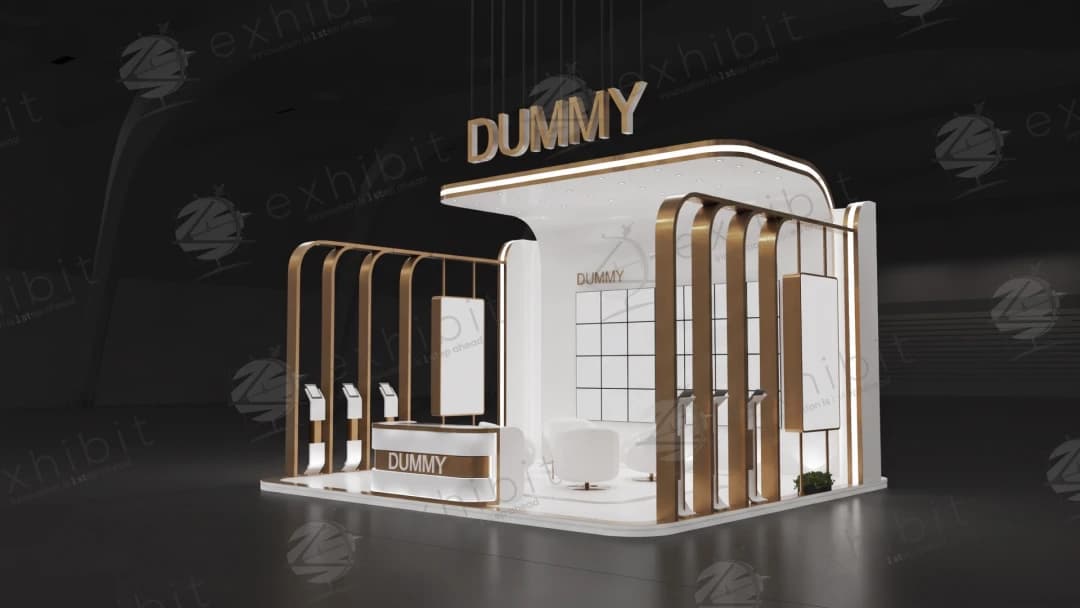 Aurelia Archline Curved Semi-Island 6x6 Booth
